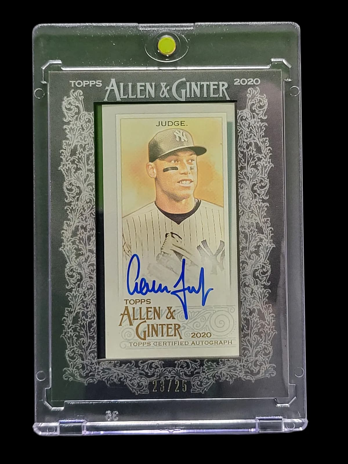 2020 Topps Allen & Ginter Aaron Judge #MA-AJ Framed Mini Autograph 23/25