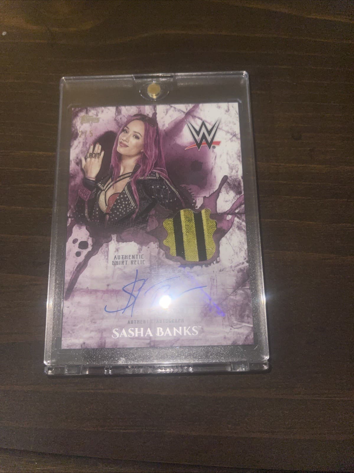 WWE 2018 Sasha Banks Undisputed Auto Shirt Relic 2/5 AEW Mercedes Mone