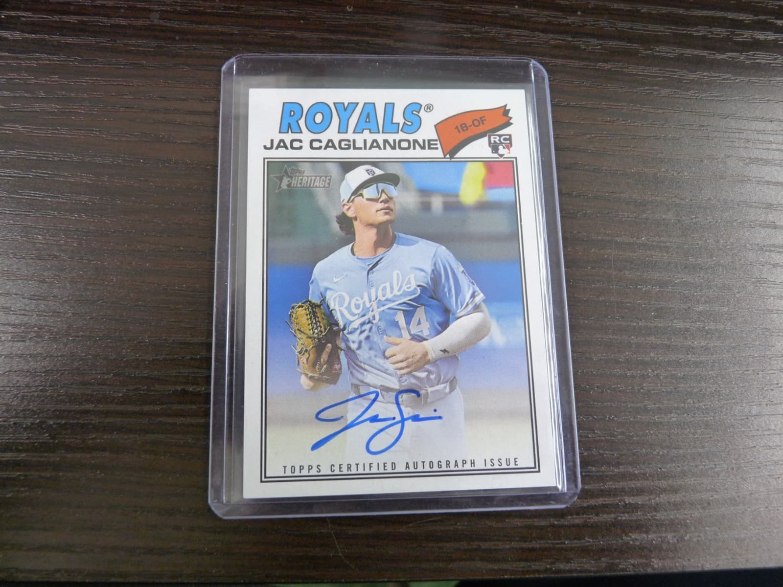 2026 TOPPS HERITAGE JAC CAGLIANONE AUTO ROOKIE CARD   ROYALS