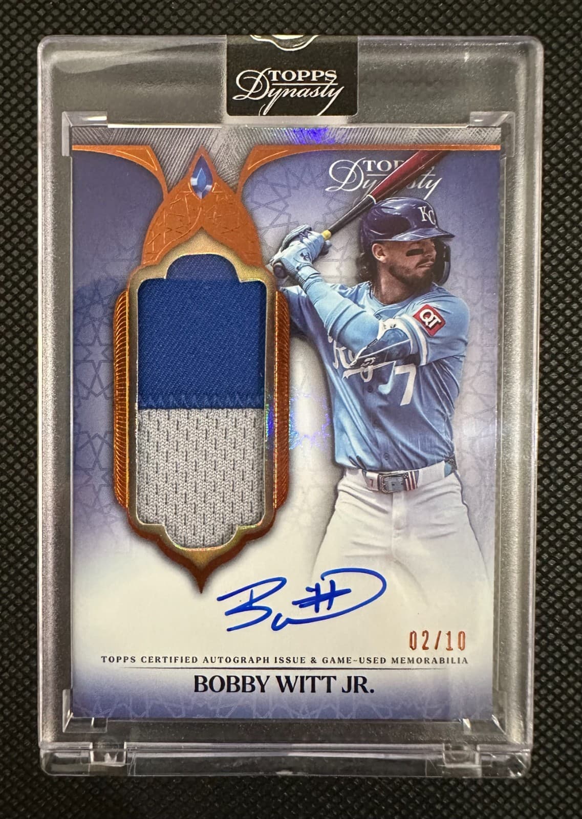 2025 Topps Dynasty Bobby Witt Jr. PATCH AUTO /10 Royals DAPB-BW1