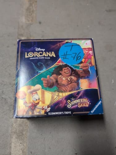 Open Box Disney Lorcana TCG Cards Shimmering Skies Illumineer's Trove Sealed Pac