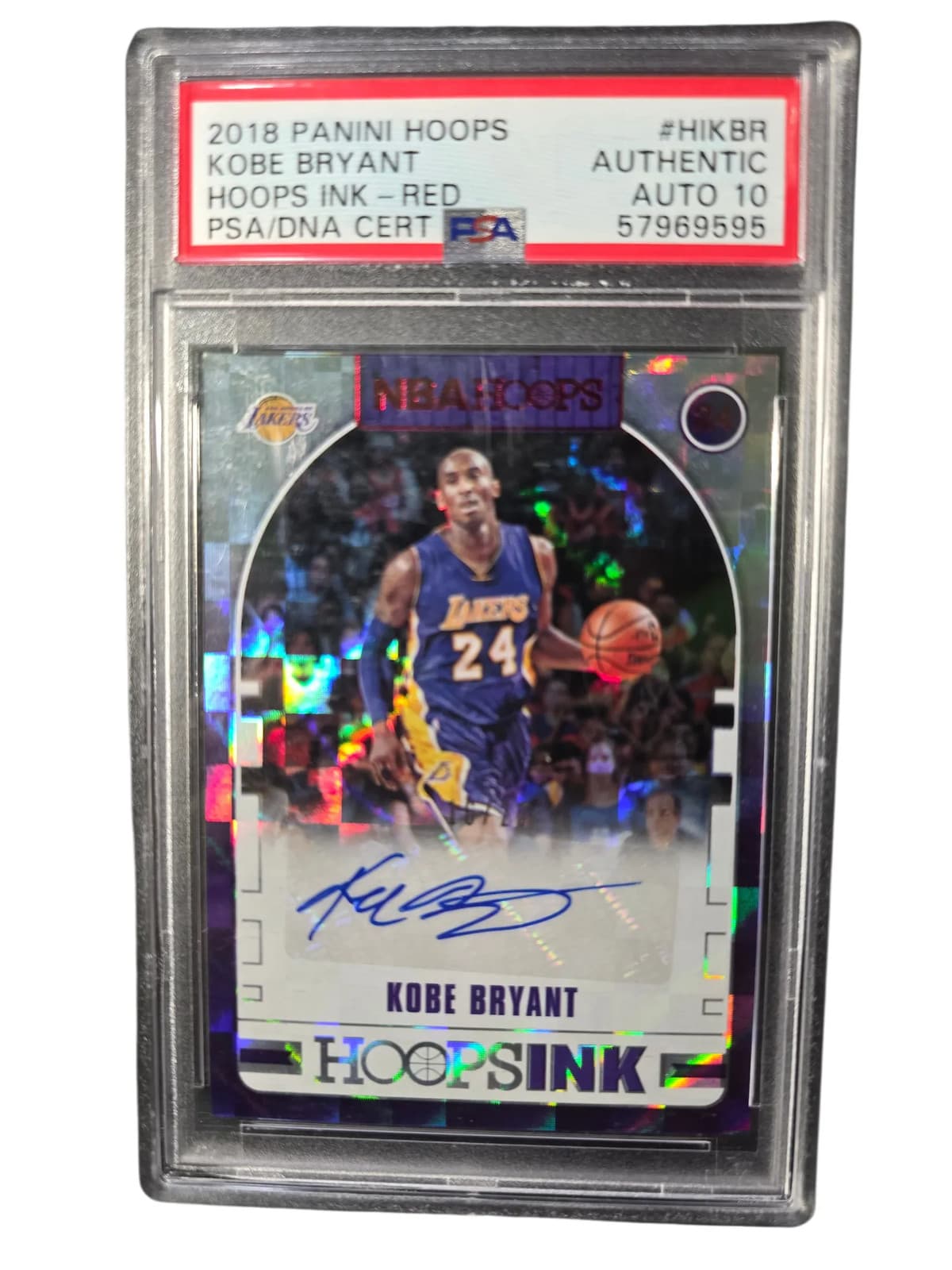 2018 Panini Hoops Hoops Ink Kobe Bryant #HIKBR Red PSA A Auto 10 /25