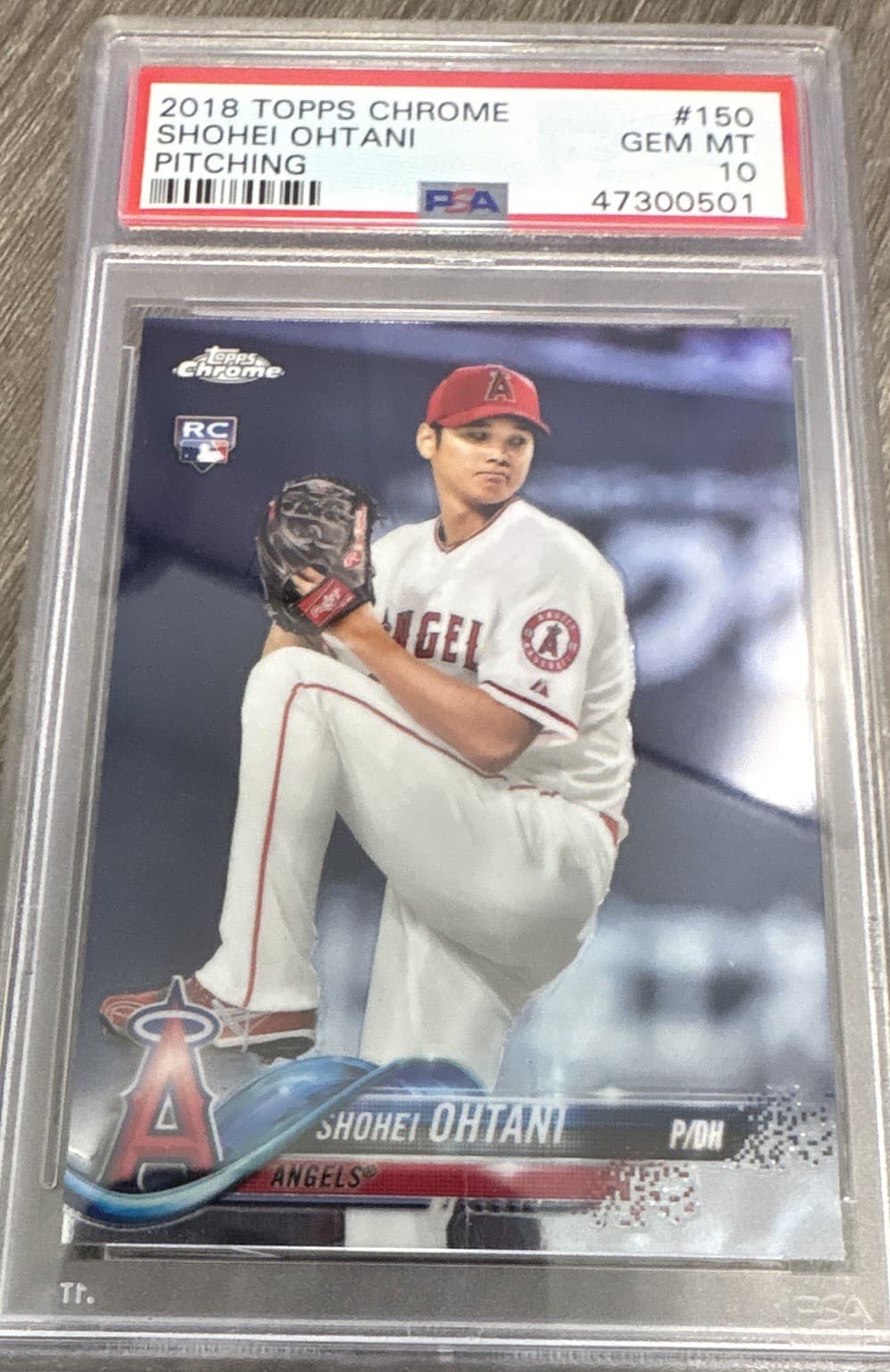 2018 Topps Chrome Shohei Ohtani Pitching #150 RC Angels PSA 10 Gem Mint 47300501