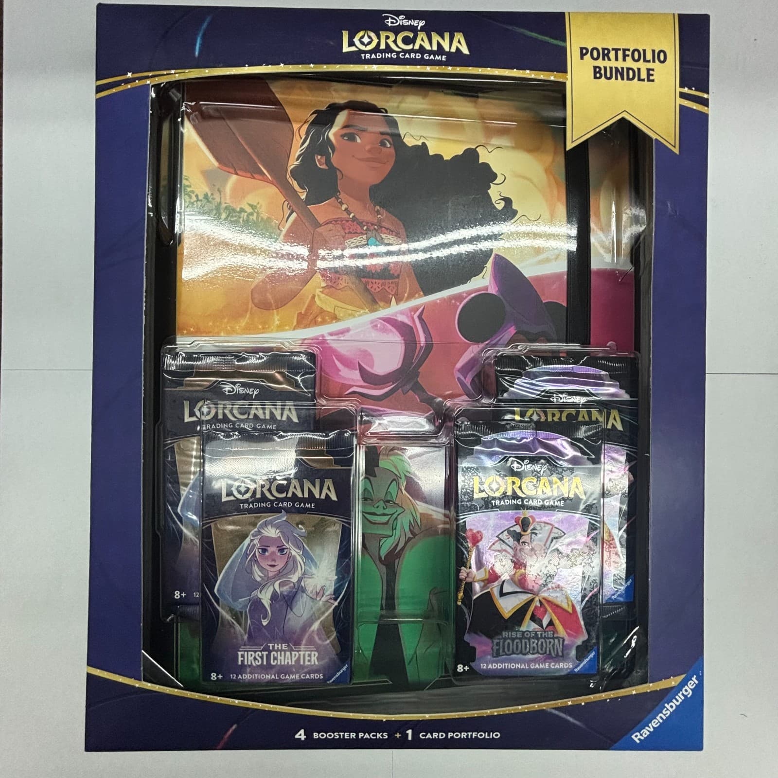 Disney Lorcana First Chapter / Rise of Floodborn Portfolio Bundle 4 Packs Sealed