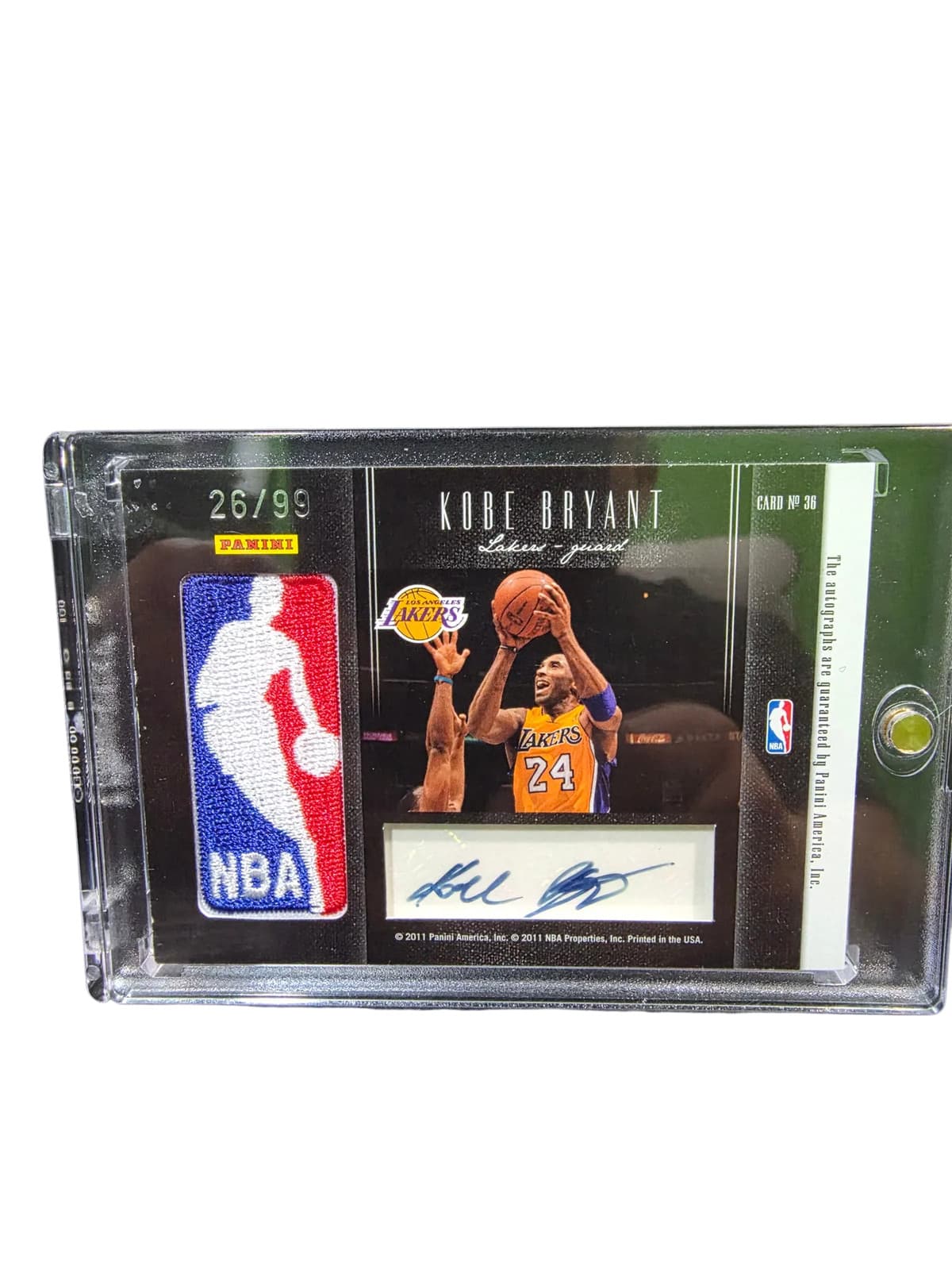2011 Panini Passing the Torch Elgin Baylor Kobe Bryant 26/99 Patch