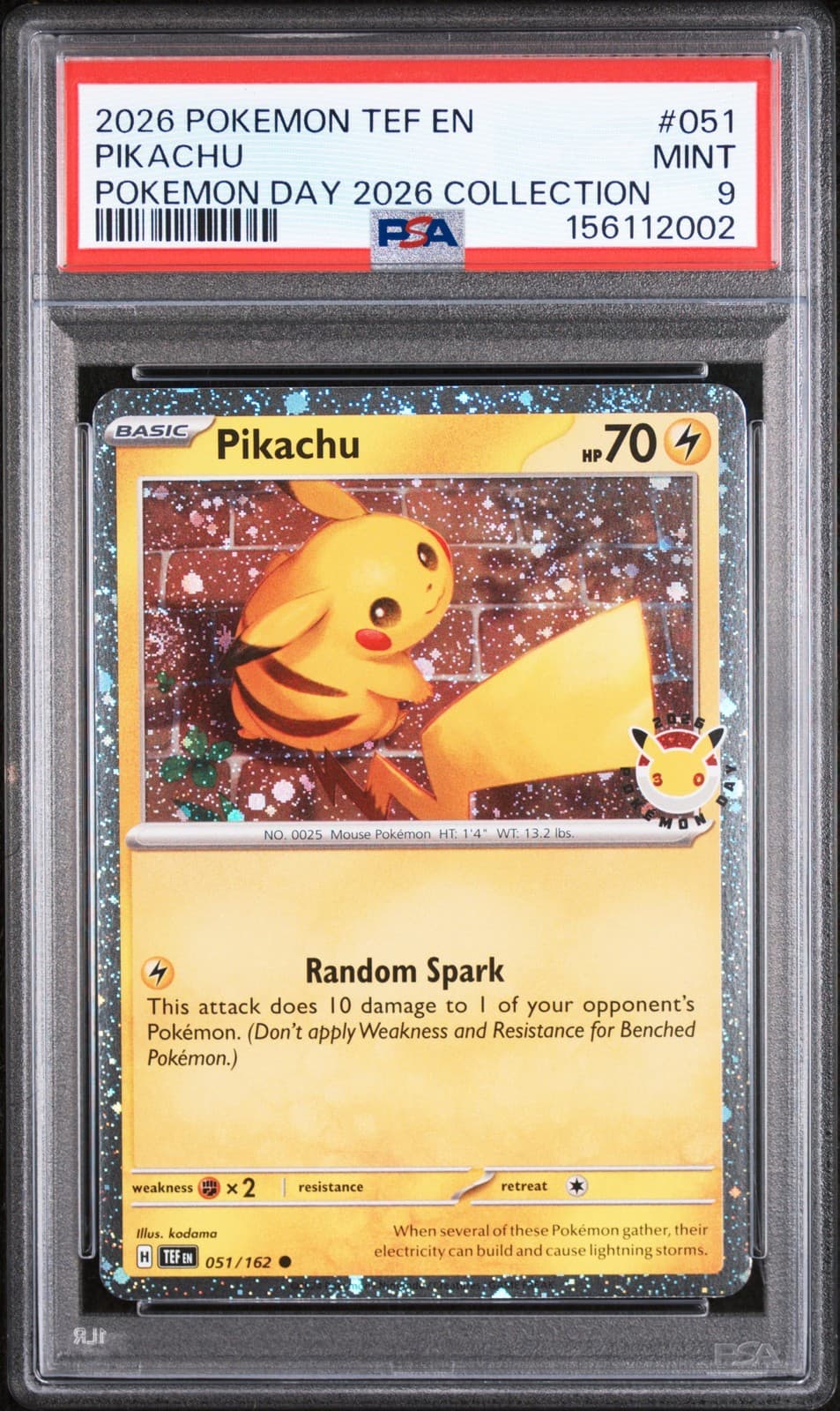 2026 Pokemon Tef En-Temporal Forces Pokemon Day 2026 Collection Pikachu Psa 9