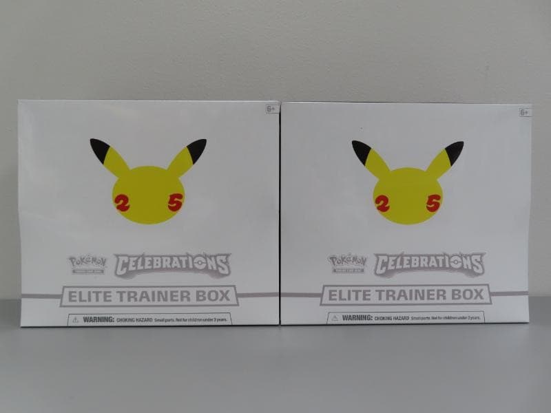 (2) Lot 2021 Pokemon Celebrations Factory Sealed ETB Elite Trainer Box