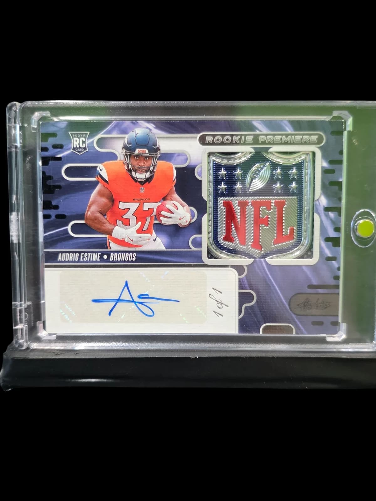 2024 Panini Absolute Football Audric Estime #RPMA-AEE Patch RC 1 of 1