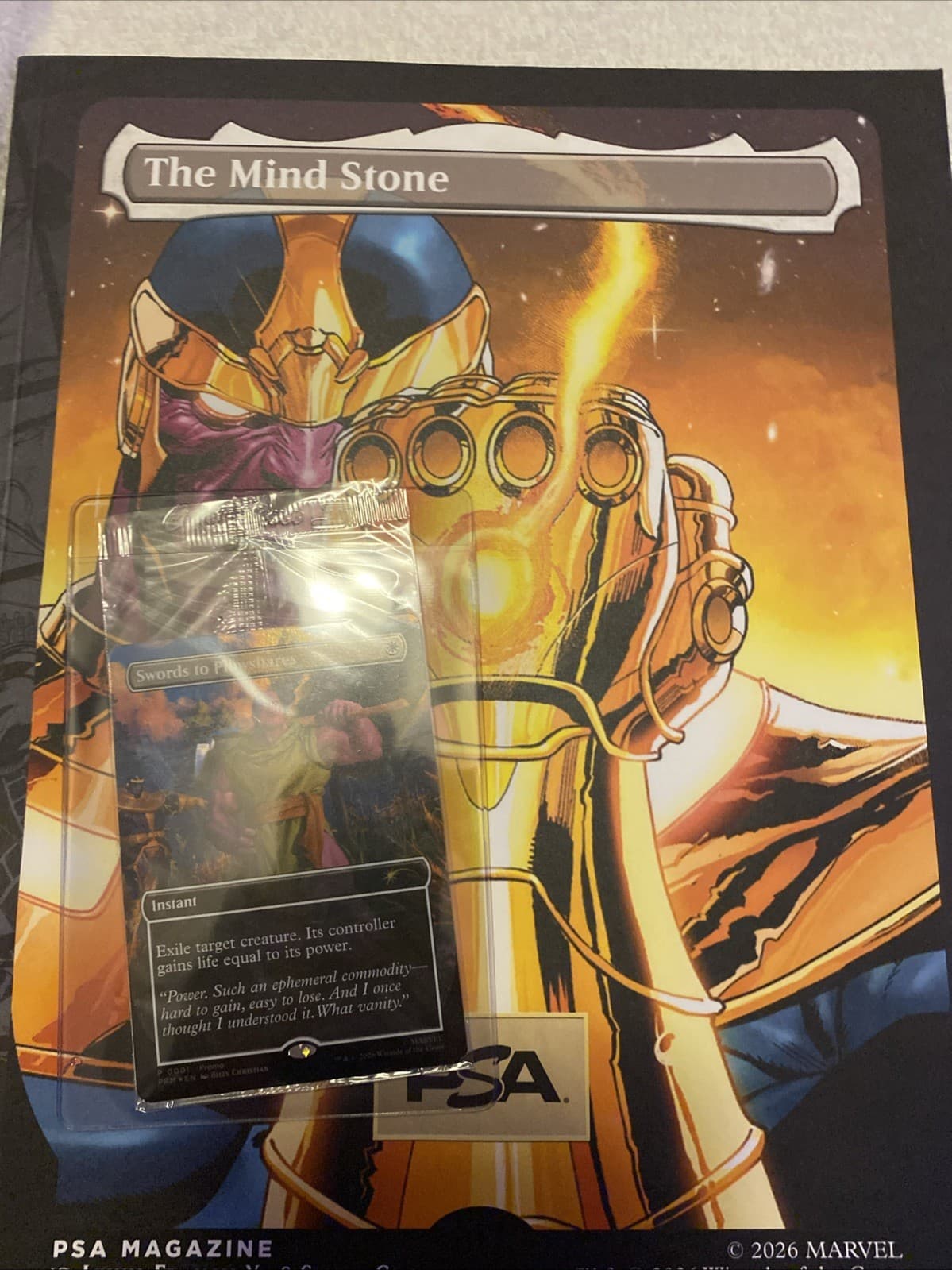 PSA Magazine MAY 2026 + SEALED Thanos Magic The Gathering Card Promo SWORDS MTG