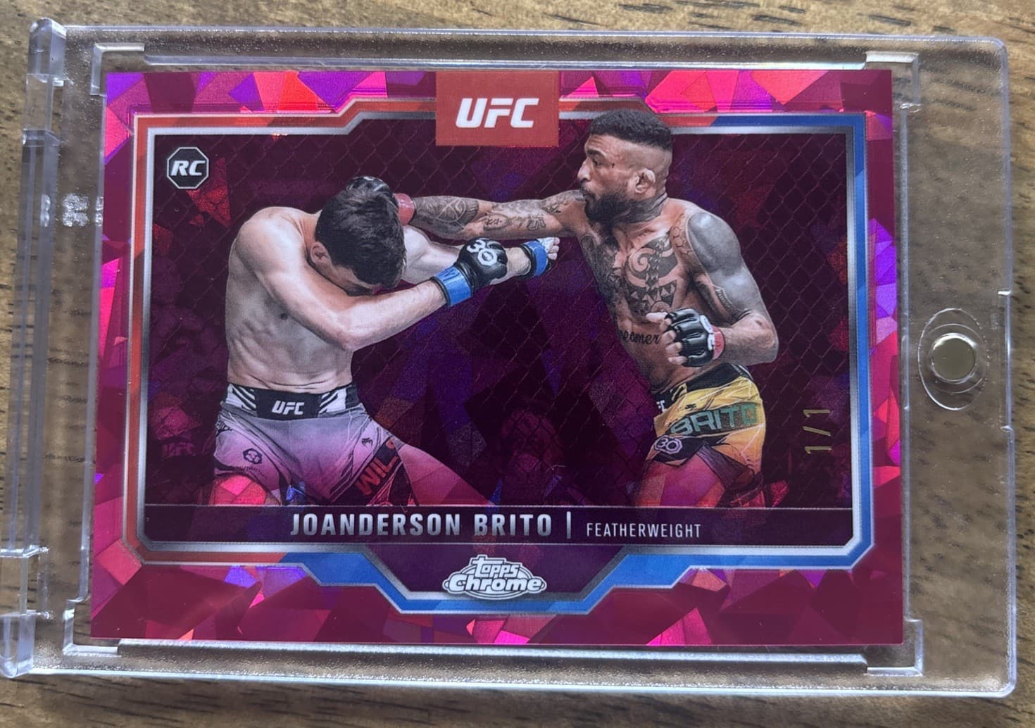 🌟Joanderson Brito RC 1/1 Padparadscha 2025 TOPPS CHROME UFC Rookie #176