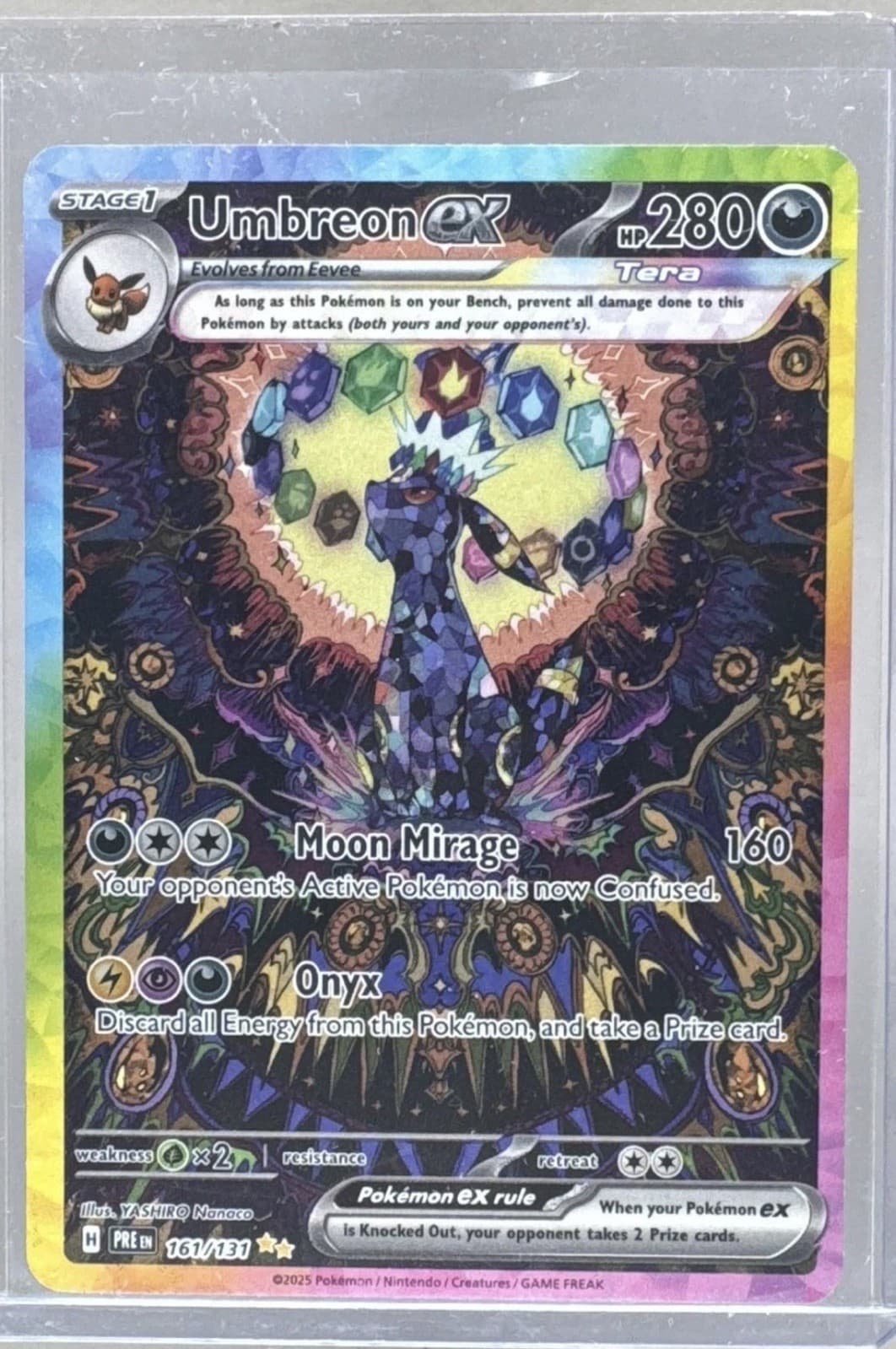 Umbreon ex 2025 Pokemon Prismatic Evolutions #161 SIR