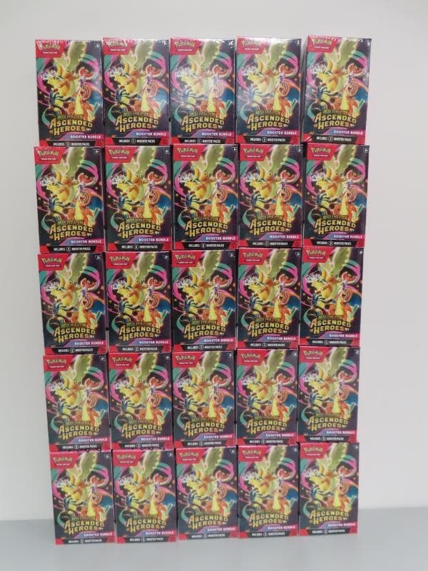 (25) Lot 2026 Pokemon Mega Evolution Ascended Heroes Sealed Booster Bundle Box