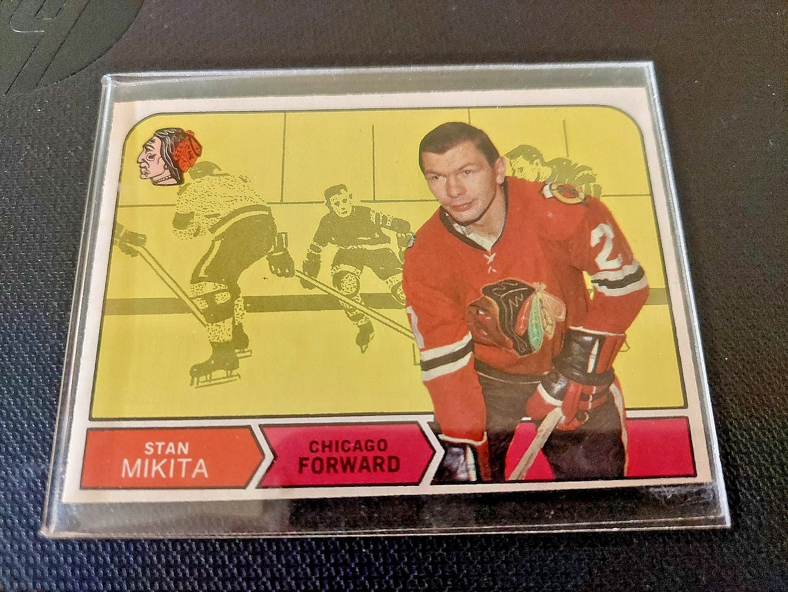 1968 O PEE CHEE OPC STAN MIKITA HOCKEY CARD #155