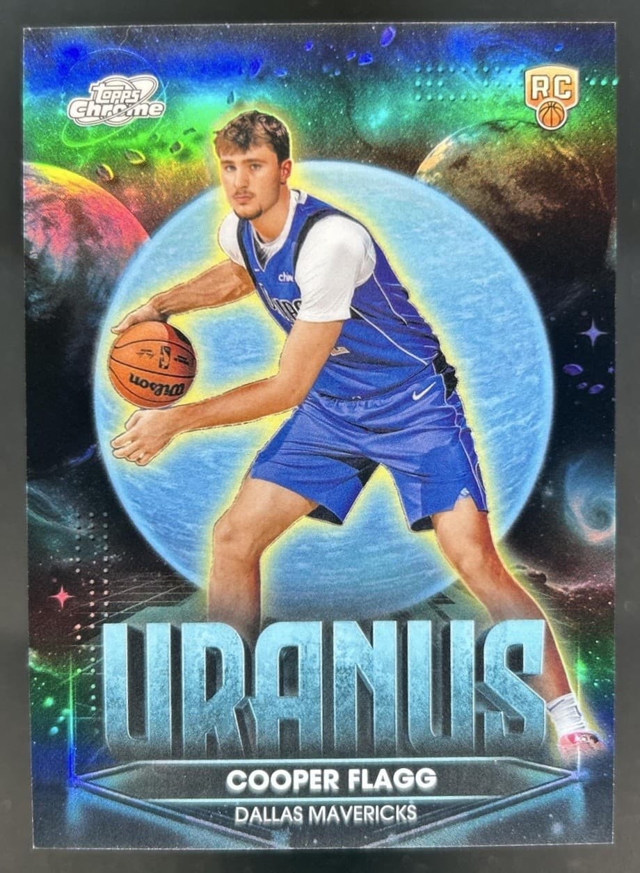 2025-26 Topps Cosmic Chrome Cooper Flagg Planetary Pursuit RC Uranus SSP #PPU-8
