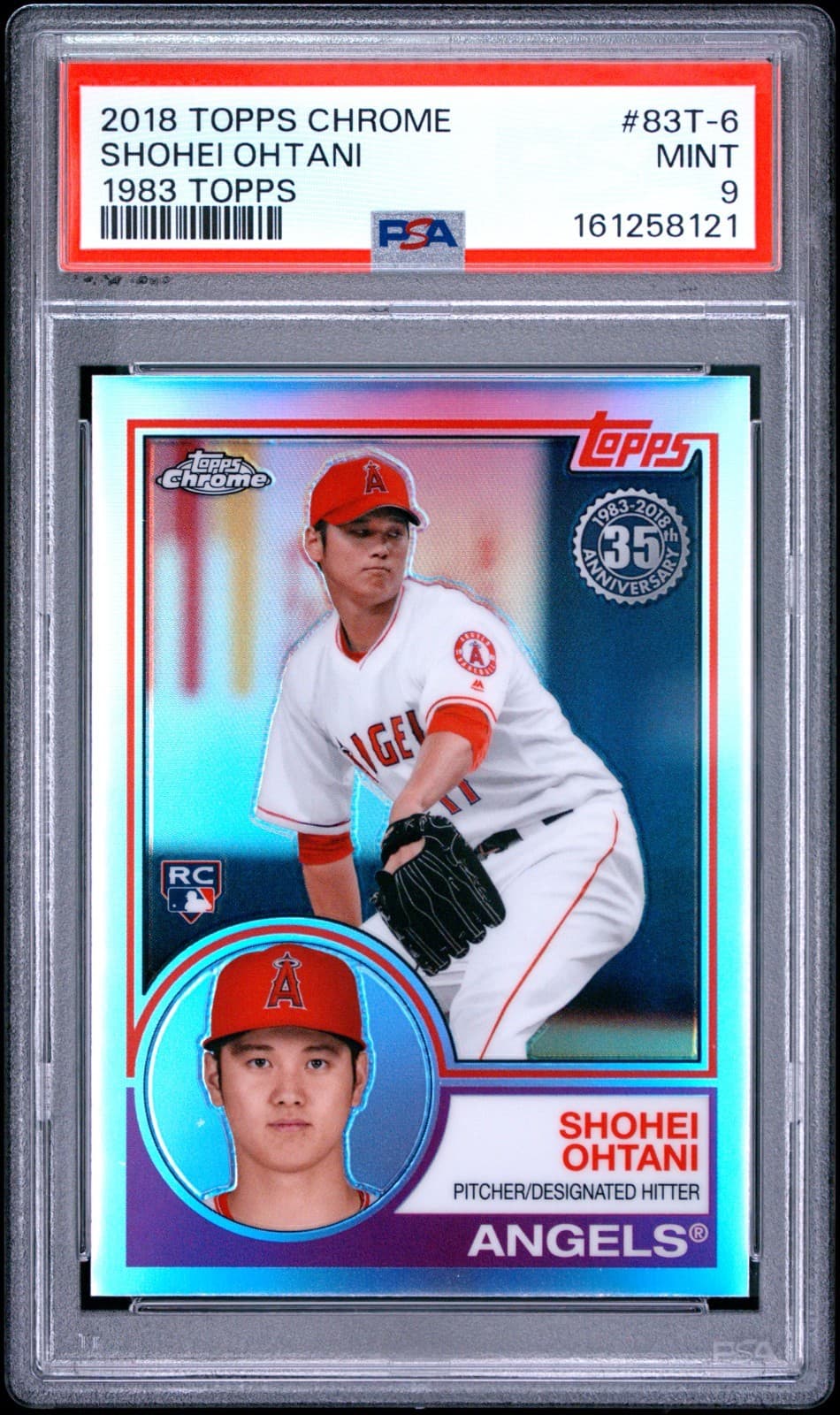 Shohei Ohtani 2018 Chrome 1983 Topps Rc #83t-6 Psa 9 Mint! La Dodgers #161258121