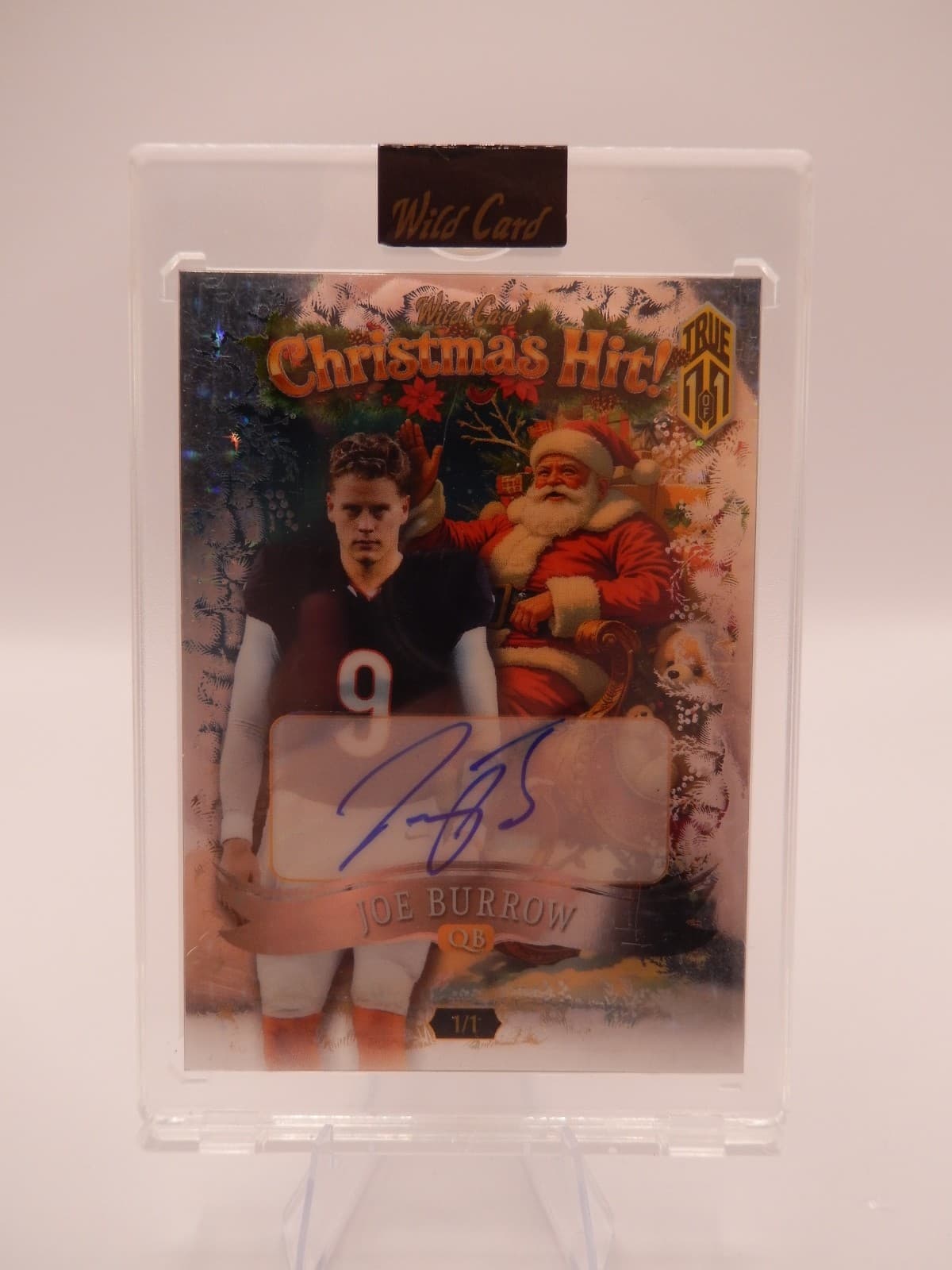 Joe Burrow 2025 Wild Card Christmas Hits Signed No.HHTSSa1-JBA Card 1/1 Sealed