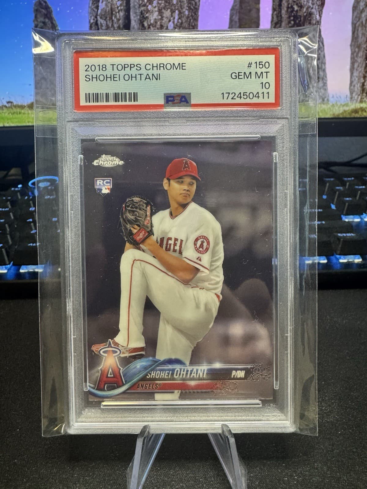 2018 Topps Chrome - Shohei Ohtani Pitching #150 (RC) PSA 10