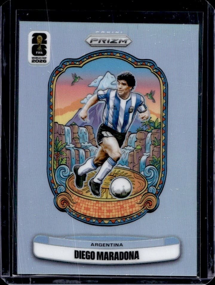 2026 Panini Prizm World Cup Diego Maradona National Landmarks SSP #33 Argentina