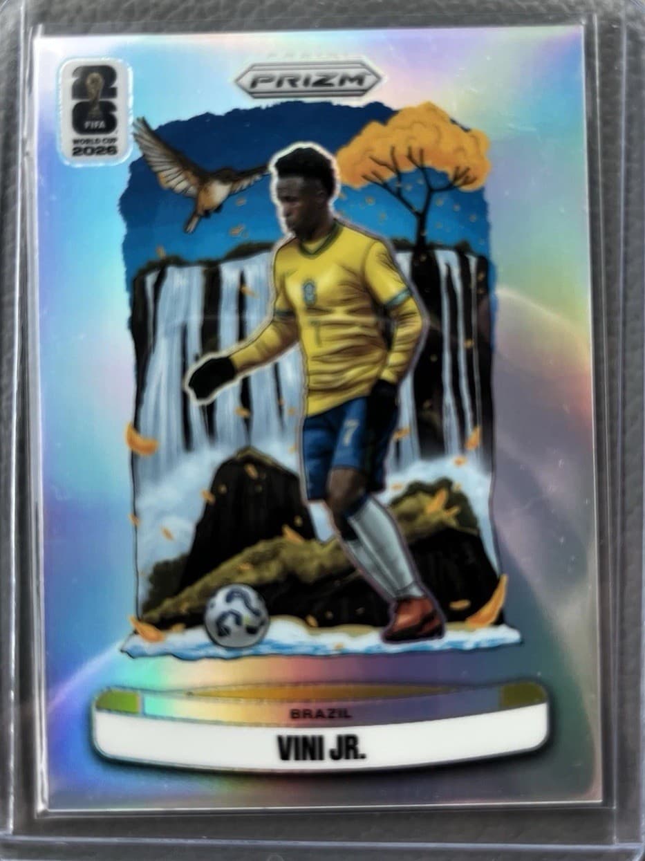 Panini 2026 Prizm FIFA World Cup National Landmarks Insert #1 Vini Jr. Brazil