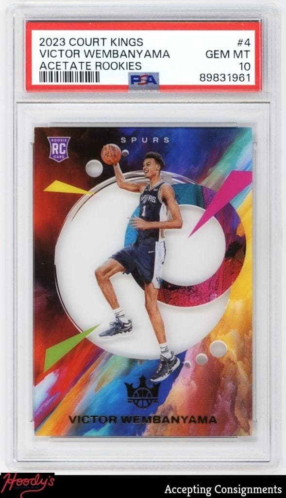 2023-24 Panini Court Kings Acetate Rookies #4 Victor Wembanyama RC Rookie PSA 10