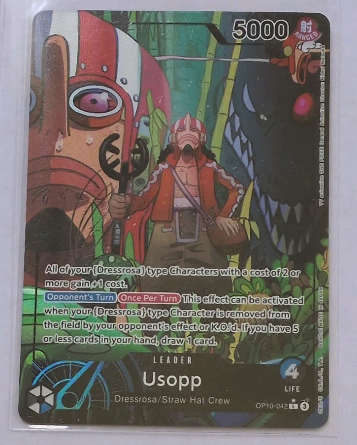 Usopp OP10-042 Leader Full Art Foil 5000 Power One Piece Card Game