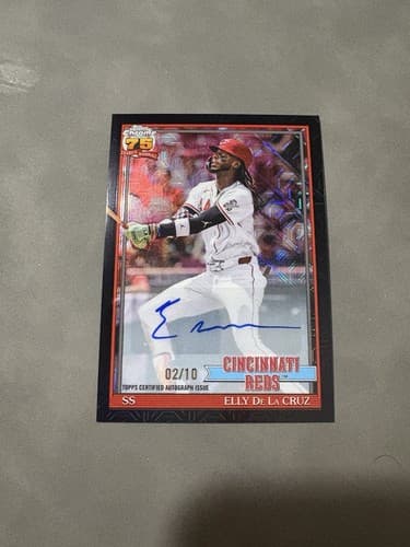 ELLY De La CRUZ BLACK MOJO AUTO /10 2/10 TOPPS SERIES 1 2026