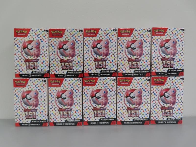 (10) Lot 2023 Pokemon Scarlet & Violet 151 Factory Sealed Booster Bundle Box (b)
