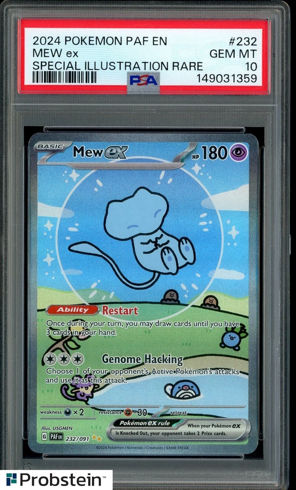 2024 Pokemon Paf En Special Illustration Rare #232 Mew Ex Psa 10 Gem Mint