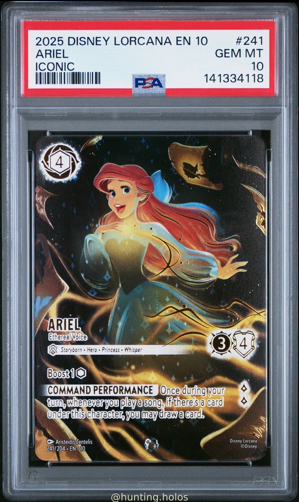 Ariel Ethereal Voice 241 PSA 10 Disney Lorcana Iconic TC06