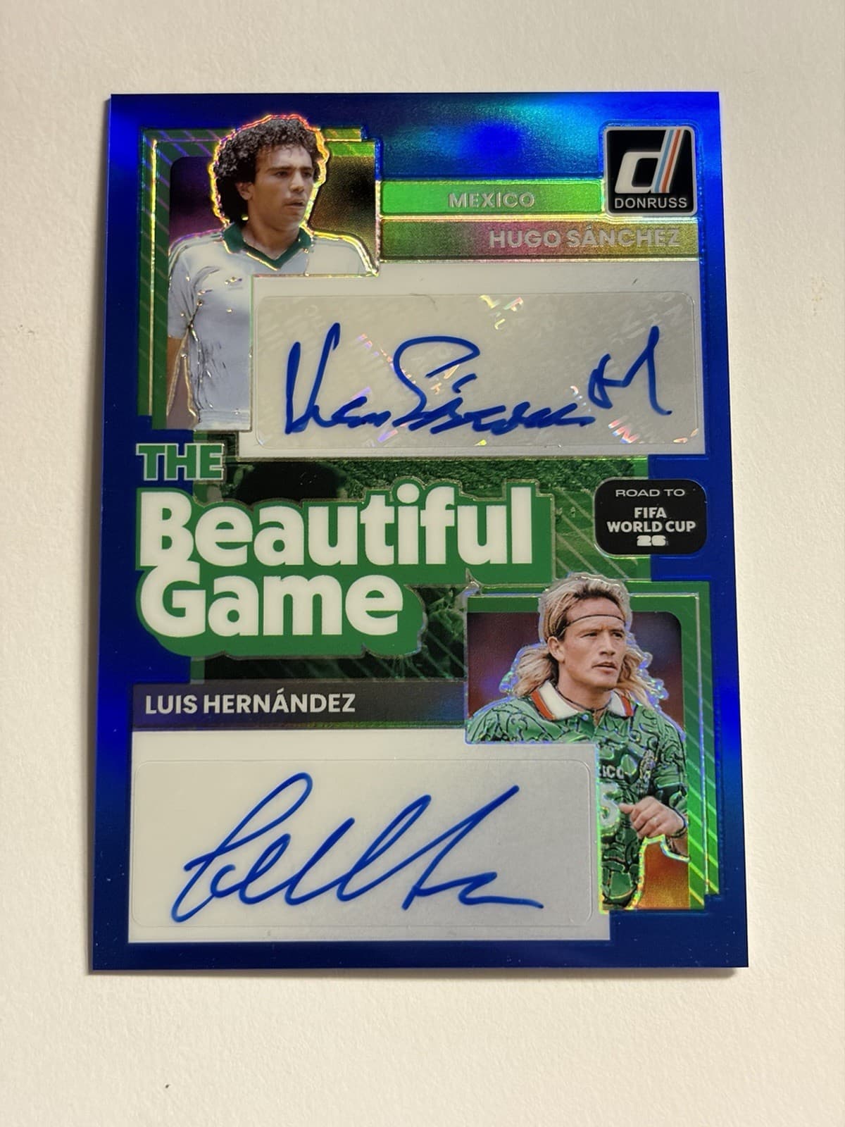 2025-26 Donruss Road to World Cup Hugo Sanchez Luis Hernandez Dual Auto Blue /99