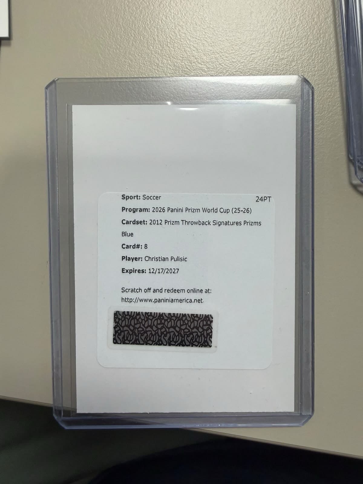 2026 PANINI PRIZM FIFA WORLD CUP Christian Pulisic, United States /49 Autograph