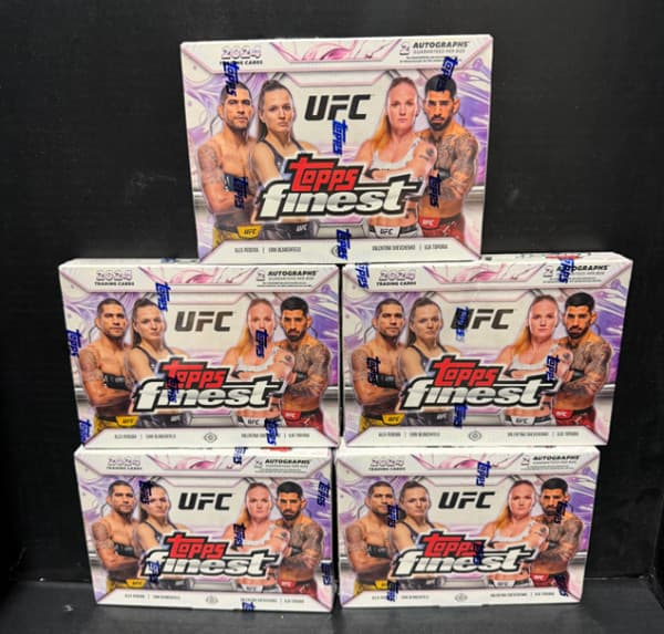 2024 TOPPS FINEST UFC HOBBY (5) FIVE SEALED BOXES Q0003 1