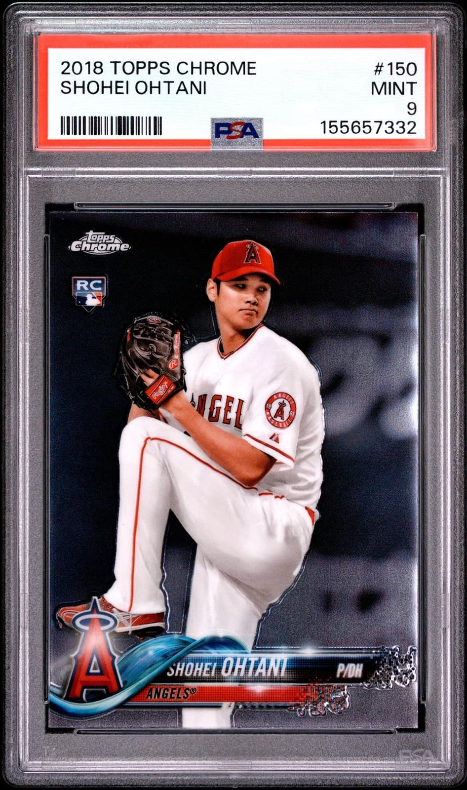 2018 Topps Chrome Shohei Ohtani Rookie #150 PSA 9