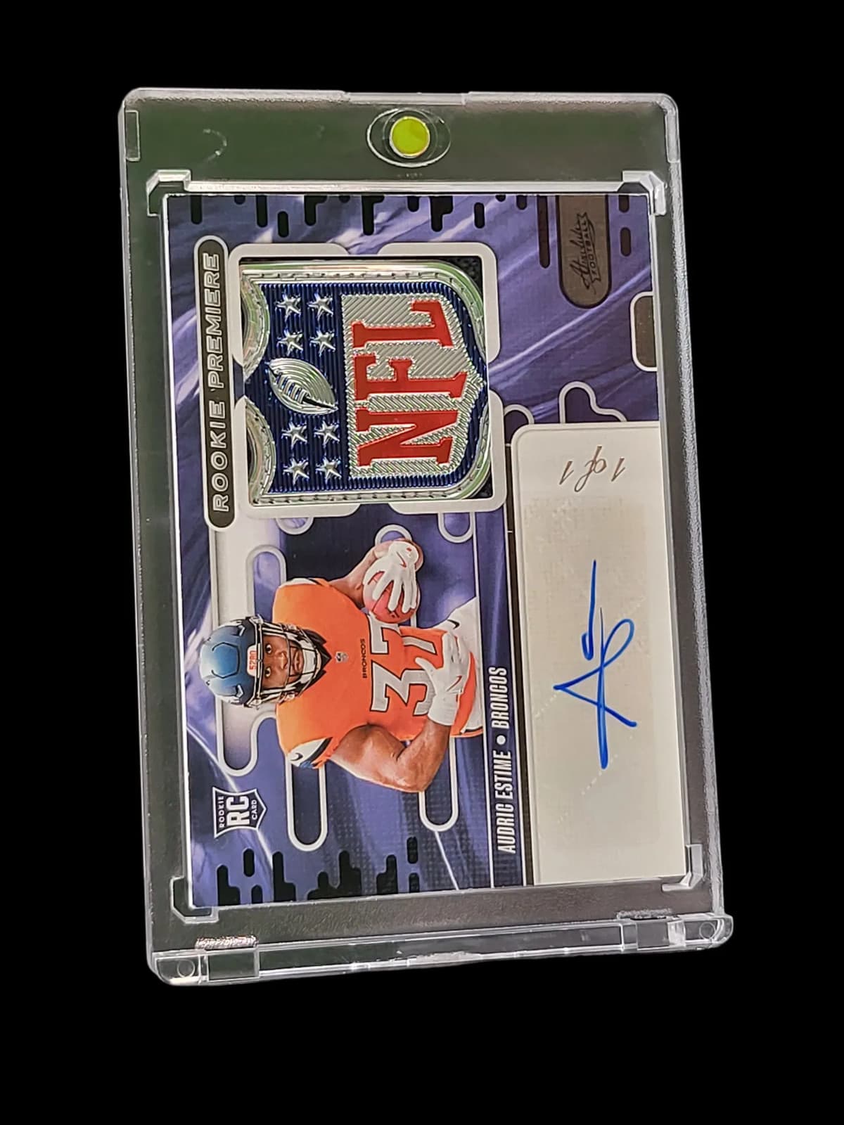 2024 Panini Material Auto Audric Estime #RPMA-AEE RC NFL Shield Patch RC