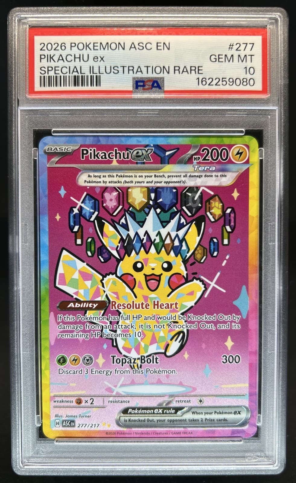 2026 Pokemon Pikachu ex Special Illustration Rare #277/217 PSA 10