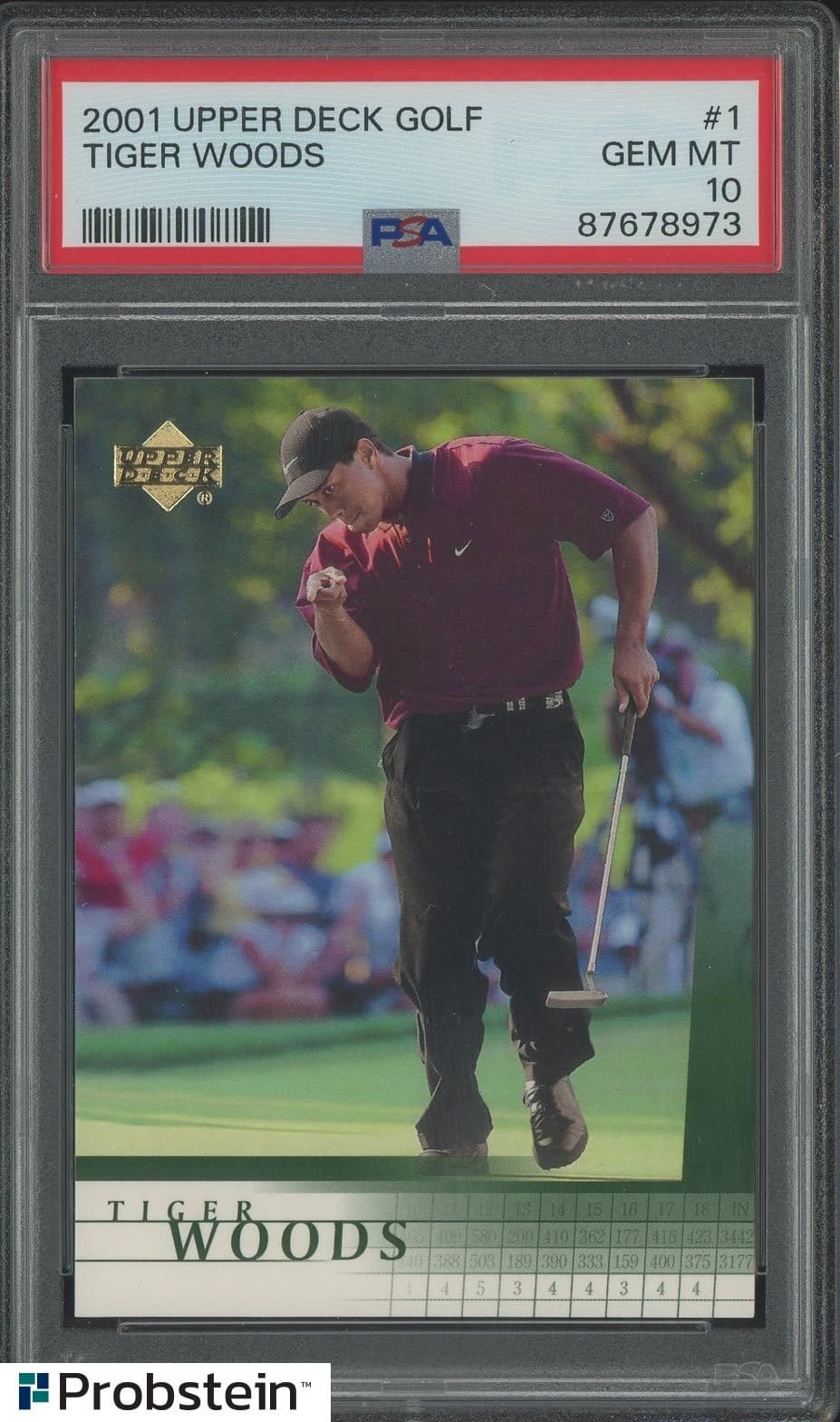 2001 Upper Deck Golf #1 Tiger Woods RC Rookie PSA 10 GEM MINT