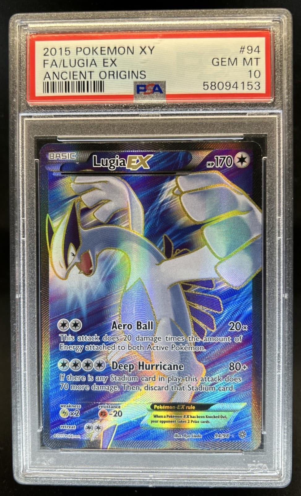 2015 Pokemon XY Ancient Origins Lugia #94/98 PSA 10 GEM MINT