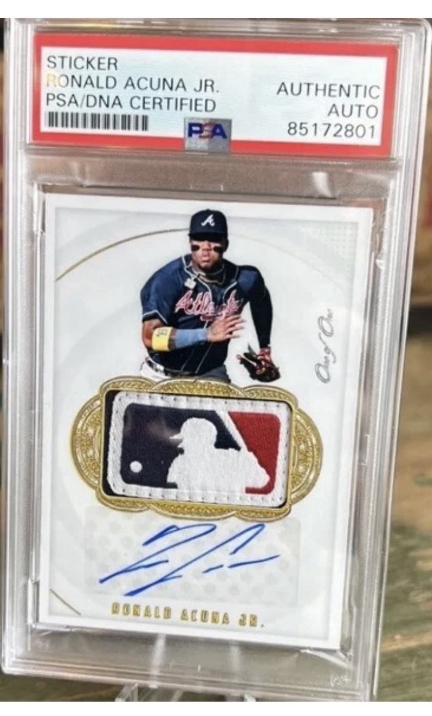 2023 Ronald Acuña Jr. 1/1 Logoman PSA DNA Patch Auto SP BRAVES