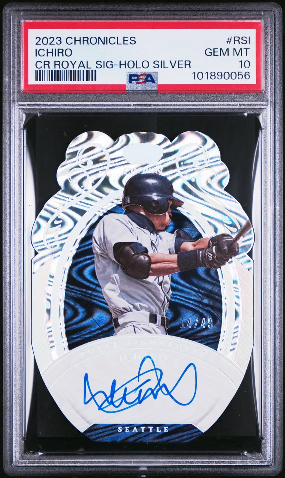 2023 Panini Chronicles Crown Royale  Auto Ichiro #RSI Holo Silver /49 PSA 10