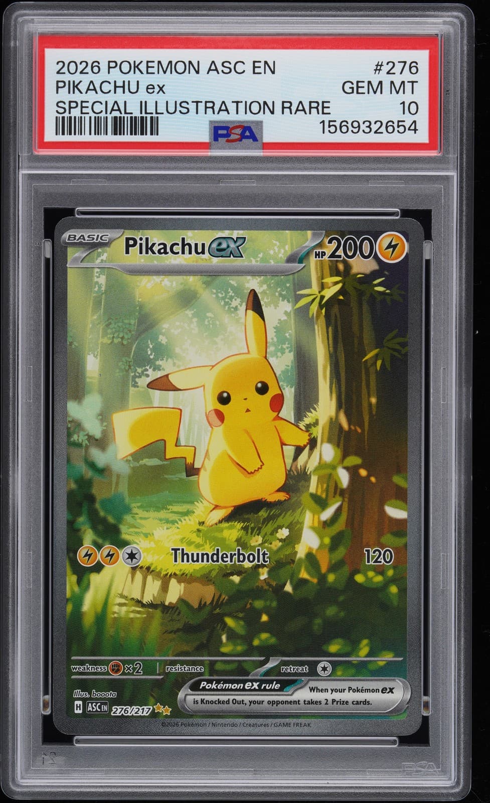 2026 POKEMON ASC EN-ASCENDED HEROES SPECIAL ILLUSTRATION RARE PIKACHU EX PSA 10