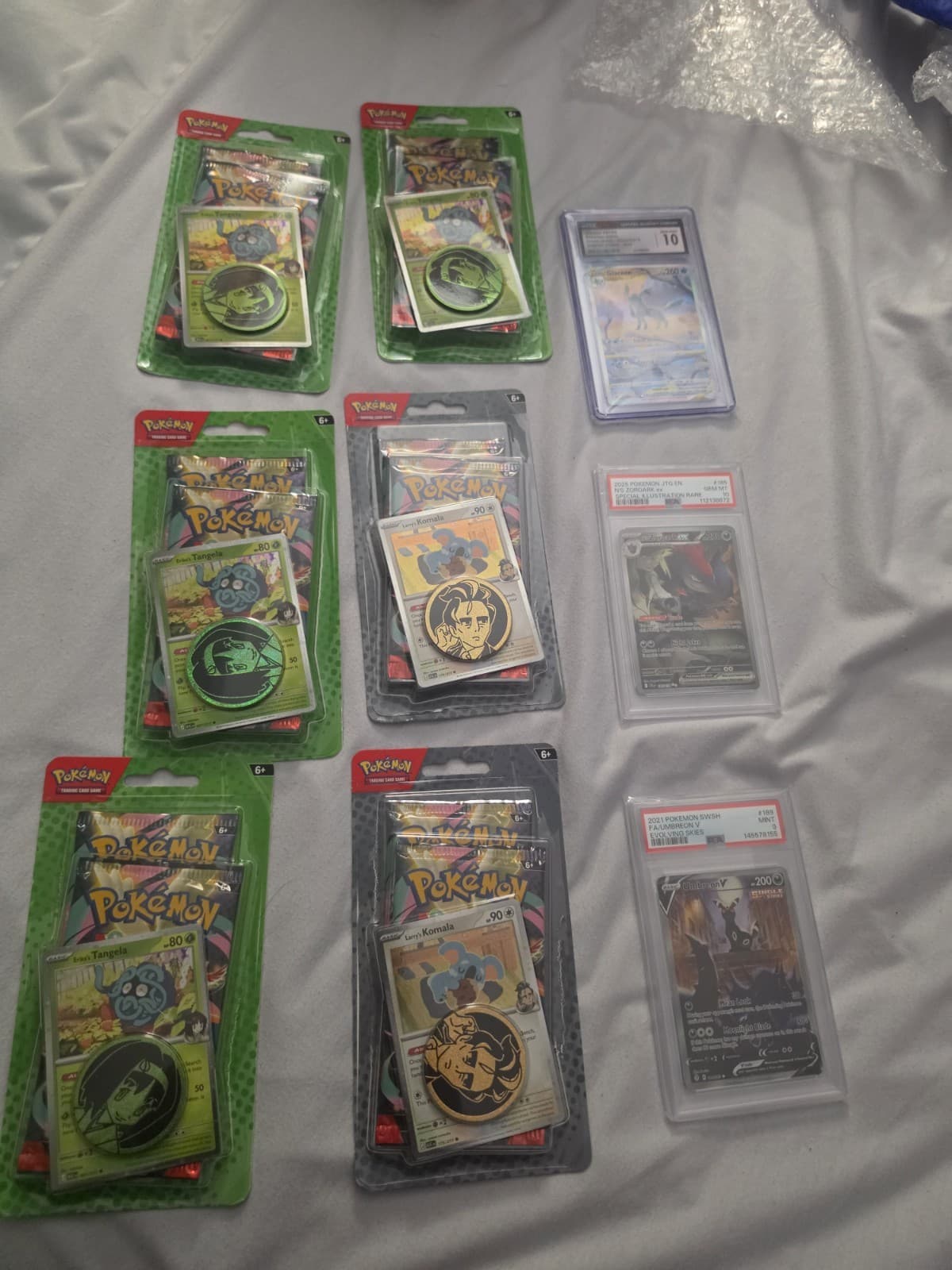 Pokemon Card Lot With Slabs 1 Psa 9 1 Psa 10 1 Cgc 10
