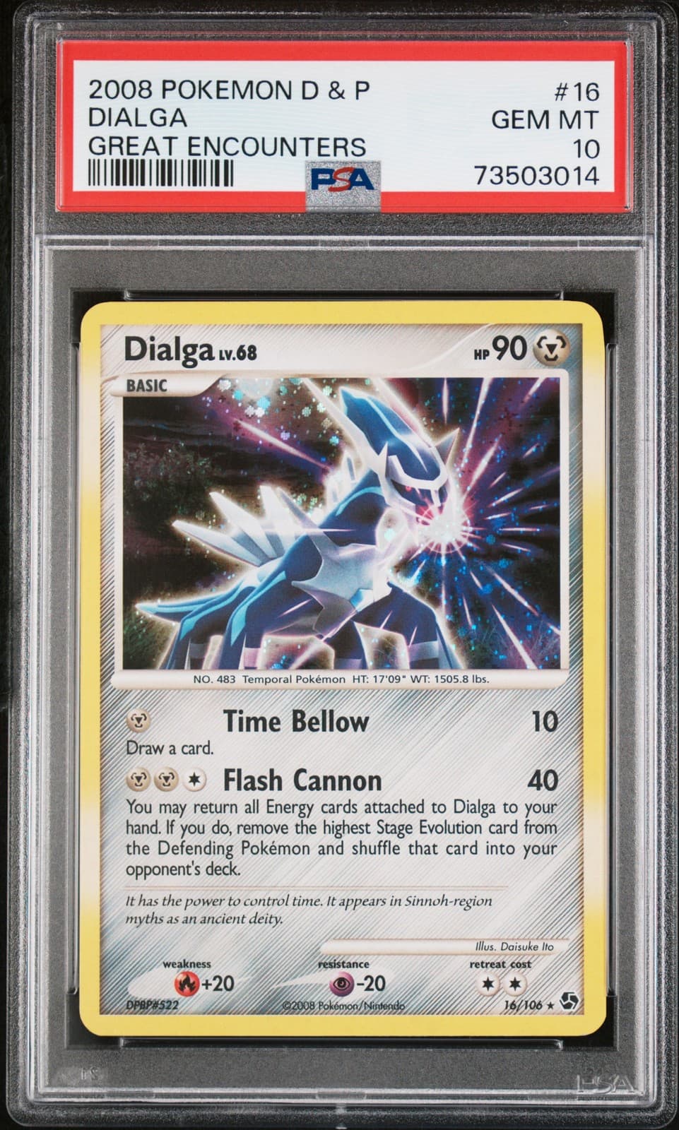 Pokemon Dialga Great Encounters 16/106 PSA 10