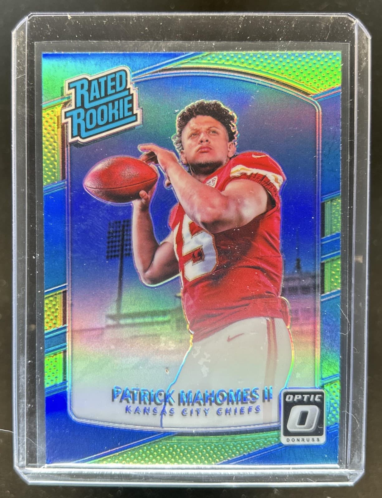 2017 Panini Donruss Optic Patrick Mahomes II Lime RC Rated Rookie #177 Chiefs