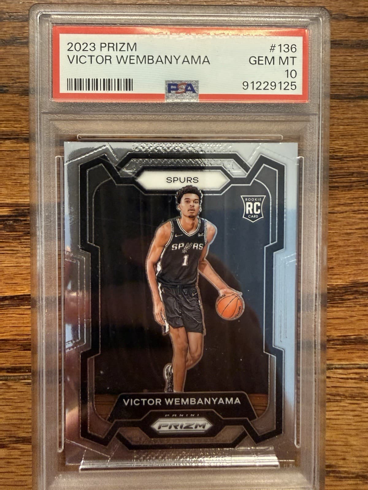 2023 Panini Prizm Victor Wembanyama #136 PSA 10 Gem Mint RC Rookie