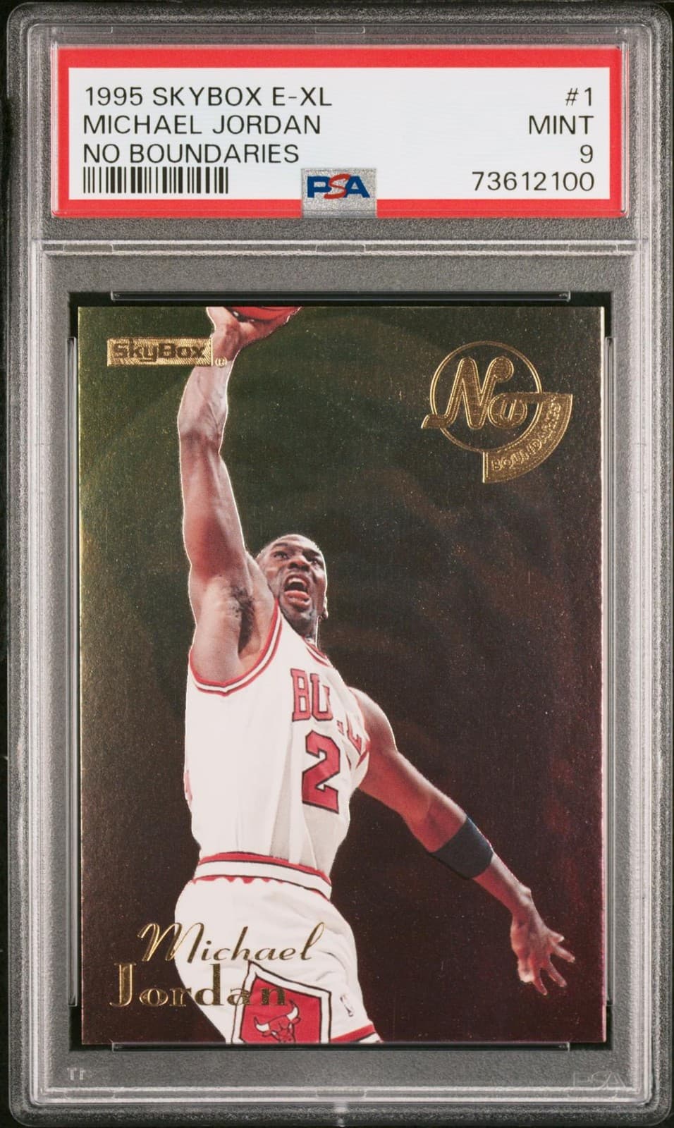1995 Skybox E-XL Michael Jordan No Boundaries #1 PSA 9