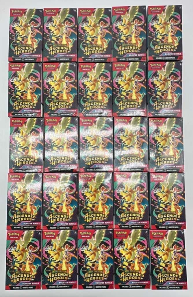 Lot of (25) Pokemon TCG Ascended Heroes Booster Bundles ME02.5 SEALED
