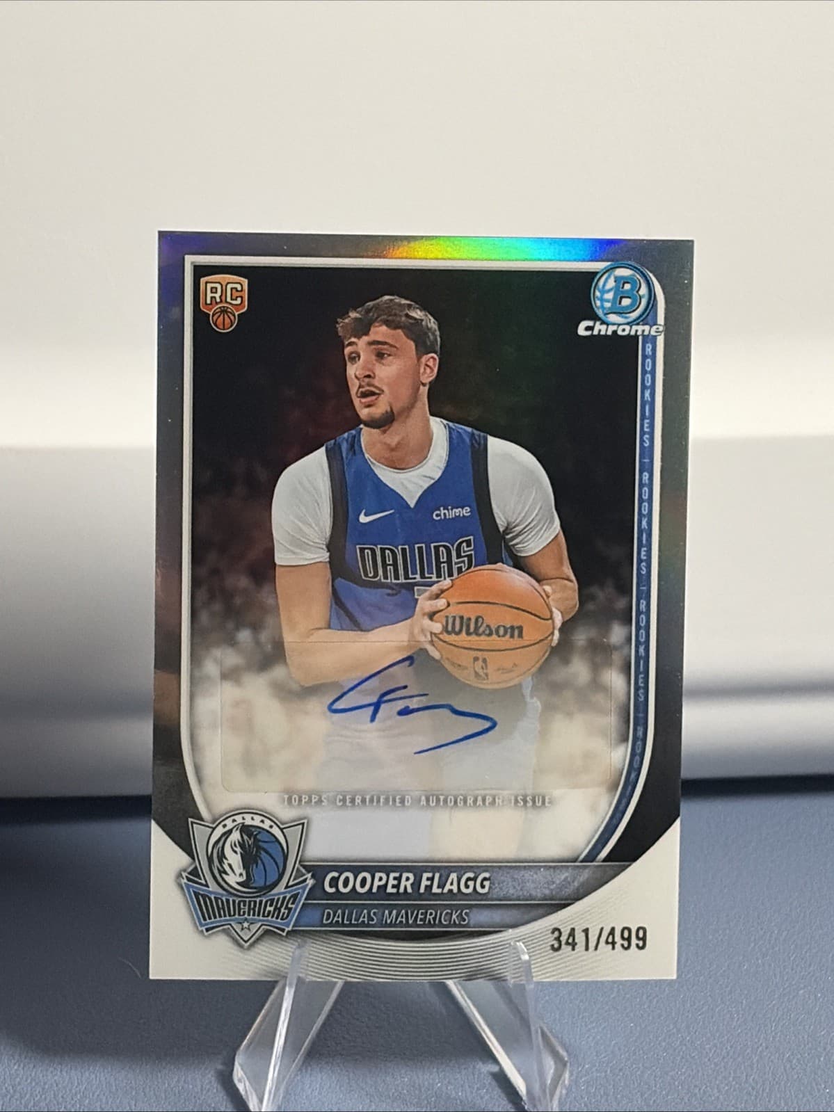Topps 2025-26 Bowman Cooper Flagg Rookie Auto Refractor /499 Mavericks