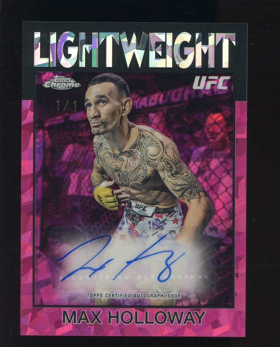 2026 Topps Chrome UFC 1986 Topps Paparascha Max Holloway AUTO AUTO 1/1