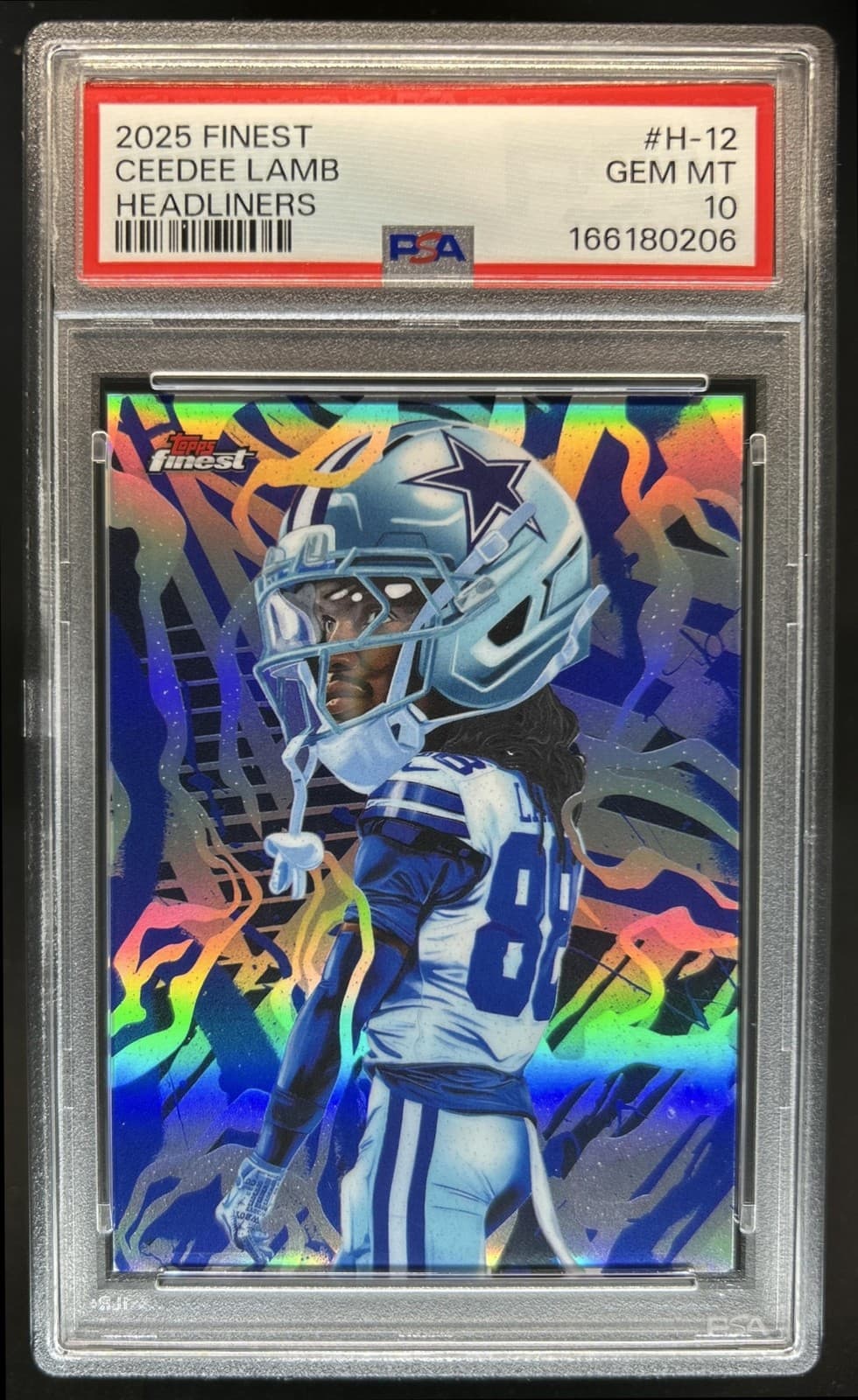 2025 Topps Finest CeeDee Lamb Headliners SP #H-12 Cowboys PSA 10 GEM MINT