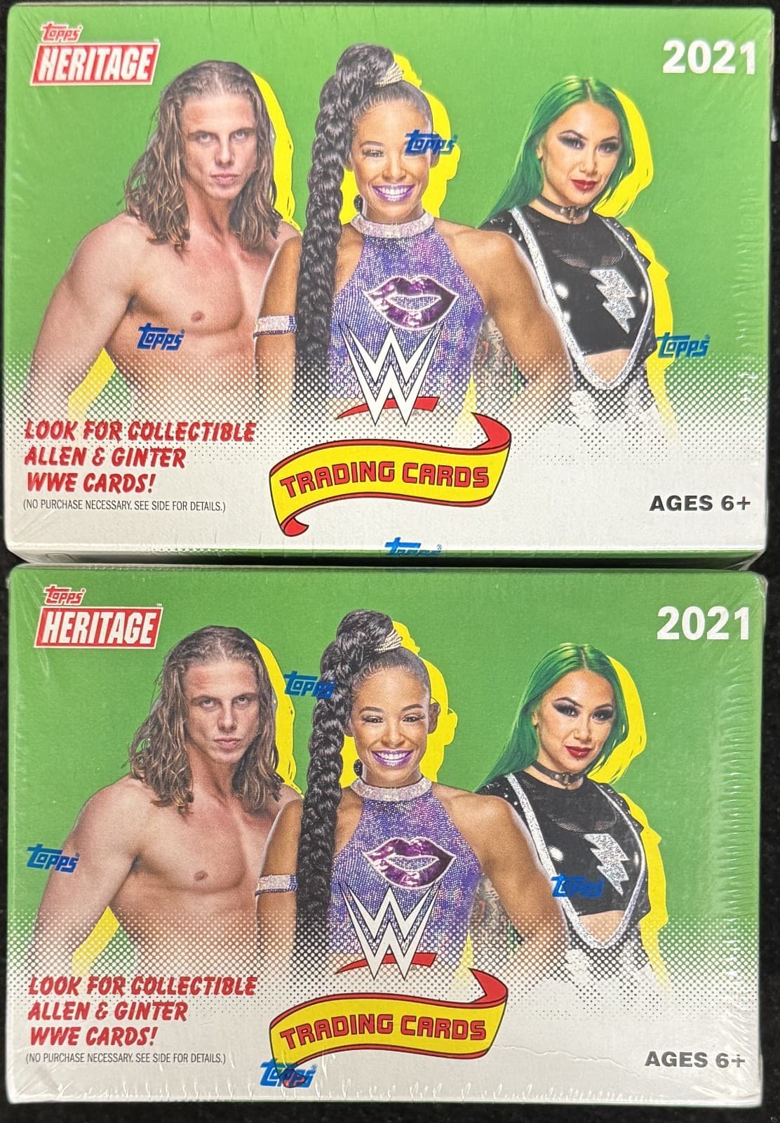 2021 TOPPS Wrestling WWE Heritage Blaster Box x2 SEALED NICE!